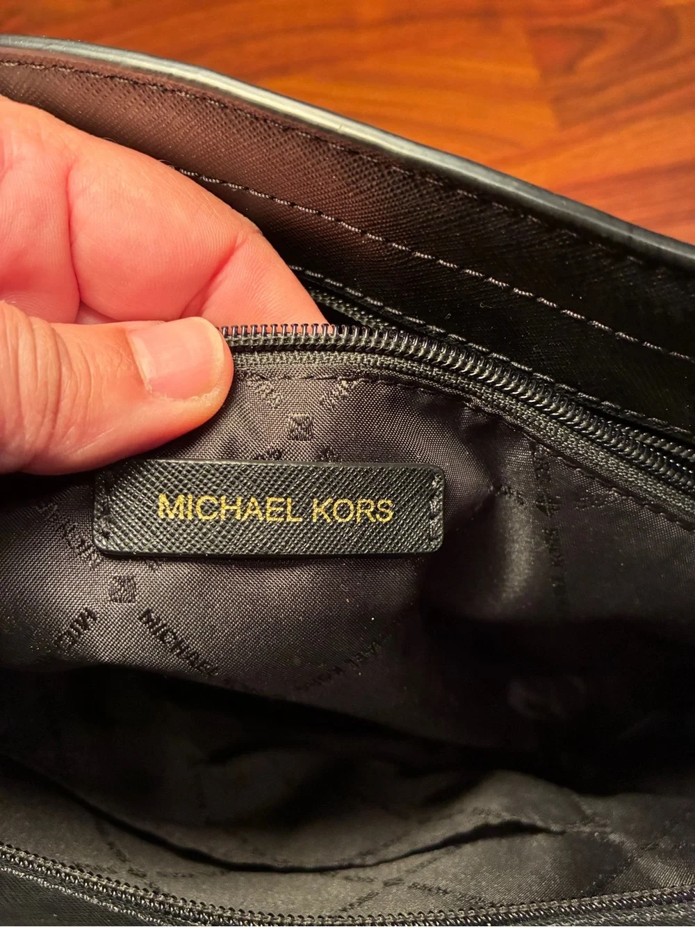 Michael Kors Black Tote with Gold MK Charm